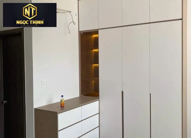 TỦ QUẦN ÁO GỖ MDF PHỦ MELAMINE MẪU 19